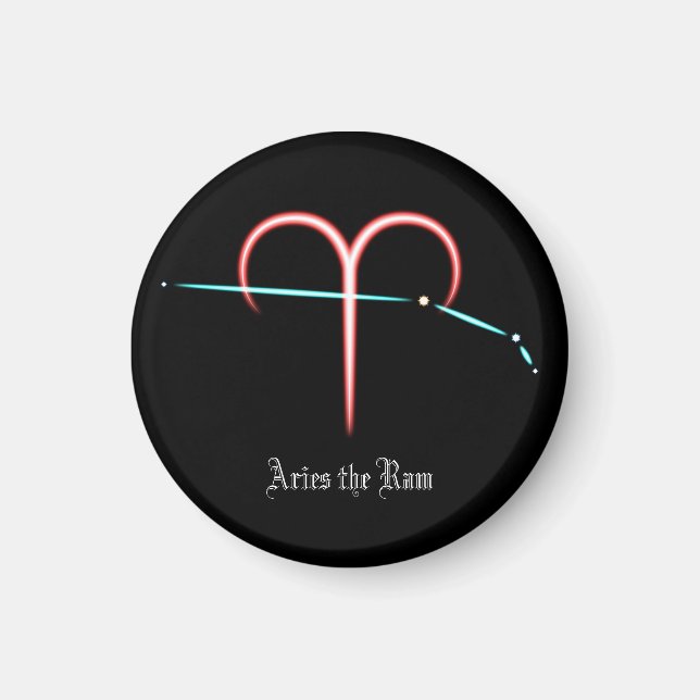 Íman Constelação Zodiacal Áries Magnet (Frente)