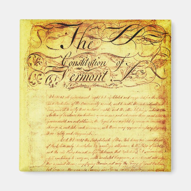 Íman Constituição de Vermont (1777) (Frente)