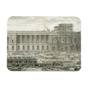 Íman Construção da entrada principal do Louvre, Paris