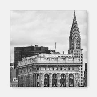 Íman Construção de Chrysler, Flatiron, Nuvens B&W