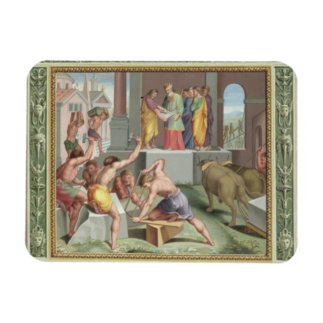 Íman Construindo o Templo de Salomão, ilustração de (Horizontal)