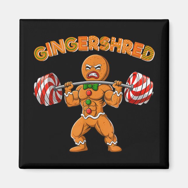 Íman Construtor De Corpo Gingershred Engraçado Homem De (Frente)