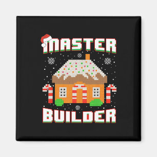 Íman Construtor Mestre Gingerbird Casa de Natal B