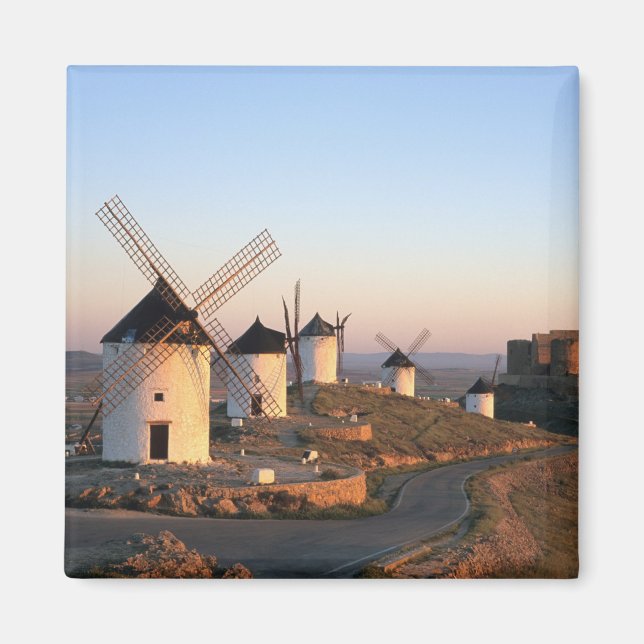 Íman Consuegra, La Mancha, Espanha, moinhos de vento (Frente)