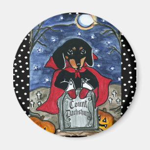 Íman Contagem de Halloween Dachshund