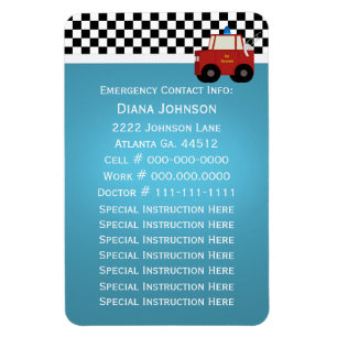 Íman Contato da emergência do carro de bombeiros