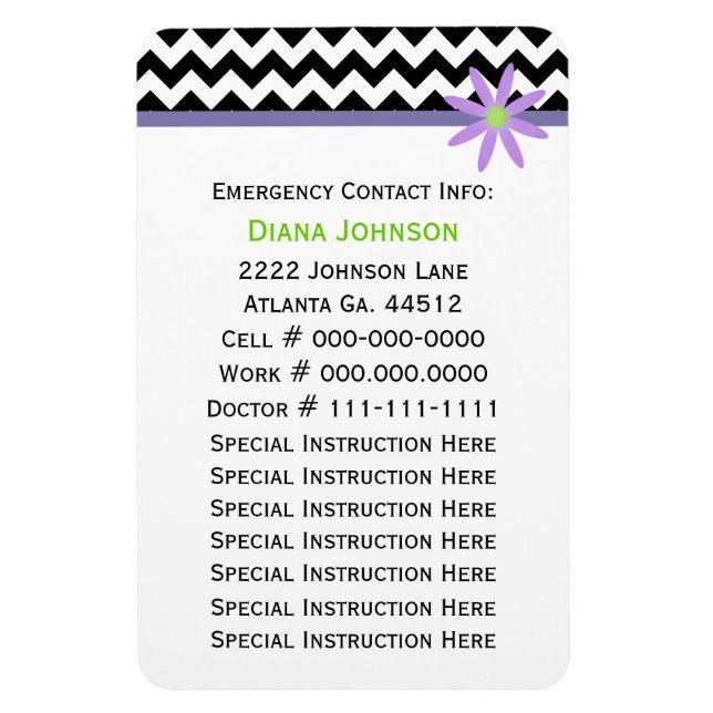 Íman Contato de Emergência: Babysitter Premium Magnet (Vertical)