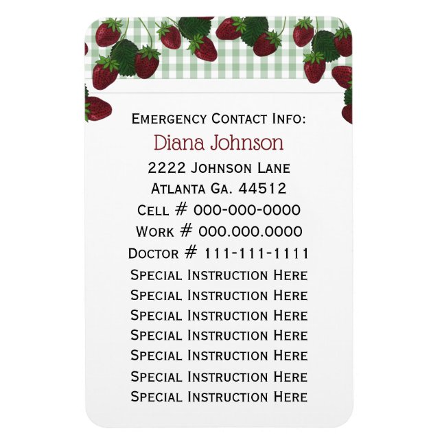 Íman Contato de Emergência: Babysitter Premium Magnet (Vertical)