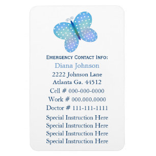 Íman Contato de Emergência: Babysitter Premium Magnet