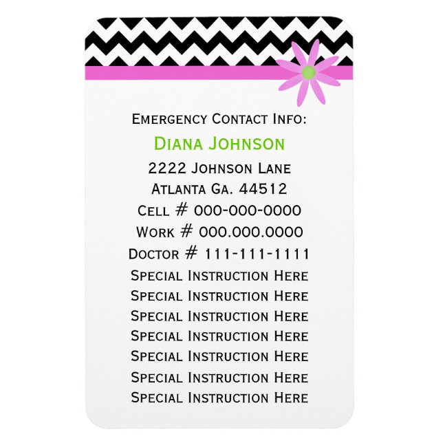 Íman Contato de Emergência: Babysitter Premium Magnet (Vertical)