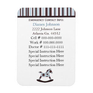 Íman Contato de Emergência: Babysitter Premium Magnet