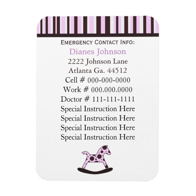 Íman Contato de Emergência: Babysitter Premium Magnet (Vertical)