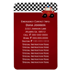 Íman Contato de Emergência do Caminhão de Fogo