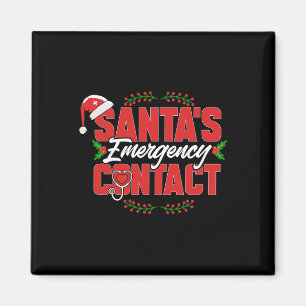 Íman Contato de emergência dos Papais noeis de Natal. E