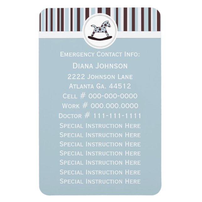 Íman Contato de emergência: Magneta 2 Premium de Cavalo (Vertical)