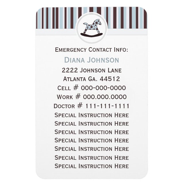 Íman Contato de Emergência: Magneta Premium de Cavalo F (Vertical)