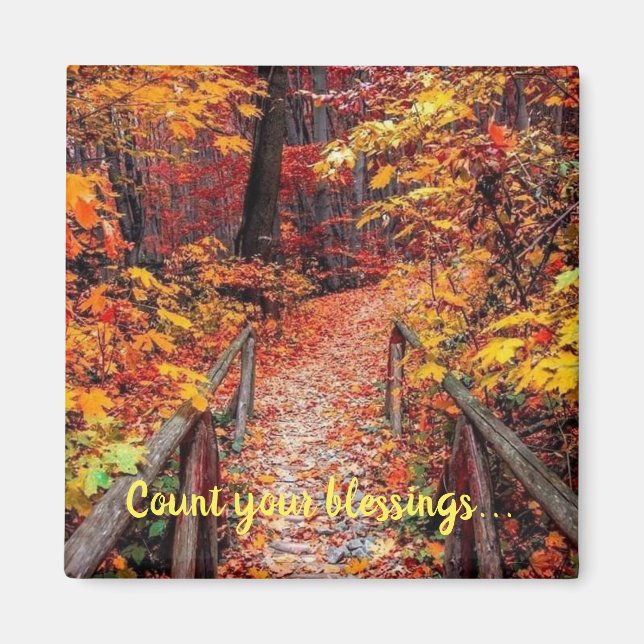 Íman Conte suas bênçãos folhagem colorida (Frente)