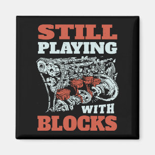 Íman Continuando brincando com blocos mecânicos