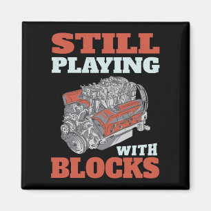 Íman Continuando brincando com blocos mecânicos