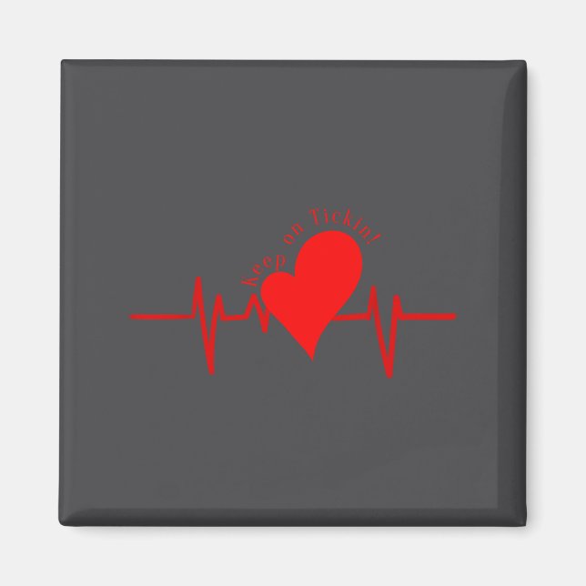 Íman Continue Batendo! Batimento Cardíaco Ekg Válvula d (Frente)