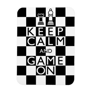 Íman CONTINUE CALMA E JOGO - Xadrez