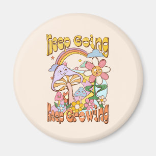 Íman Continue, continue crescendo - Cogumelos e flores