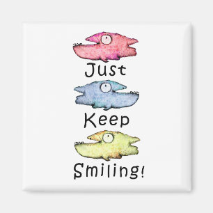 Íman Continue sorrindo! Peixes coloridos e dentuços