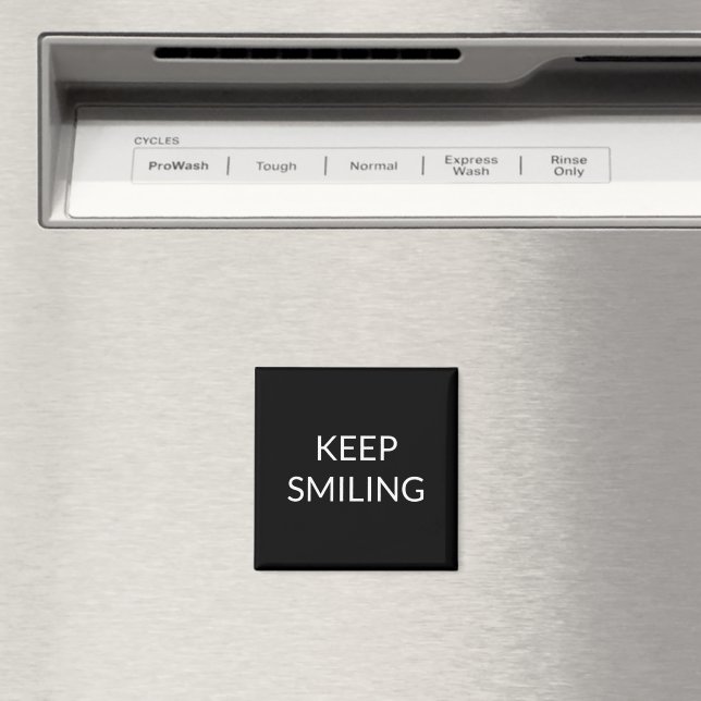 Íman Continue Sorriso, ímã preto branco (In Situ (Dishwasher))