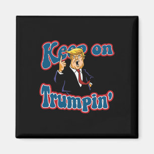 Íman Continue Trombeteando Design de Trump Política Eng