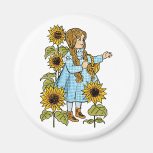 Íman Conto de Fadas Vintage do Mágico de Oz Dorothy Gir