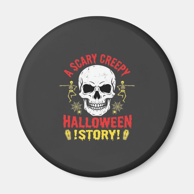 Íman Conto de Halloween Assustadoramente Sinistro Crâni (Frente)