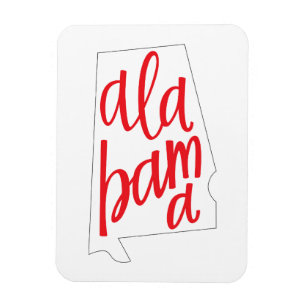 Íman Contorno do Estado do Alabama