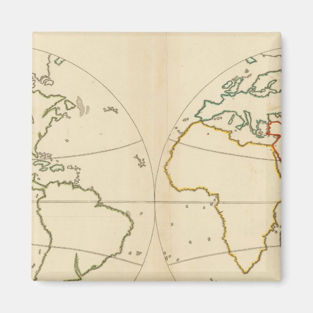 Íman Contorno do Mapa Mundial (Frente)