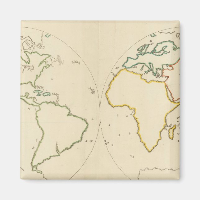 Íman Contorno do Mapa Mundial 2 (Frente)