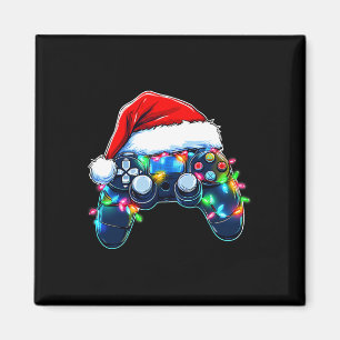 Íman Controlador de Video Game Chapéu de Natal do Papai