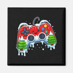 Íman Controlador de Video Game Chapéu de Natal do Papai