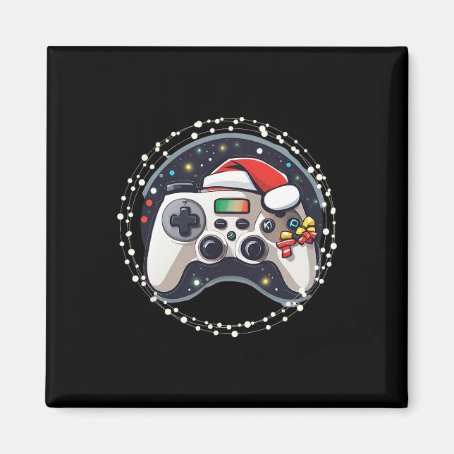 Íman Controlador de Video Game Chapéu de Papai Noel Nat (Frente)