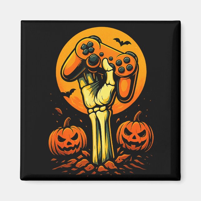 Íman Controlador de Vídeo Game de Esqueleto de Hallowee (Frente)