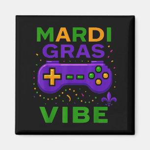 Íman Controlador de Vídeo Game Retrô Vibe Mardi Gras de