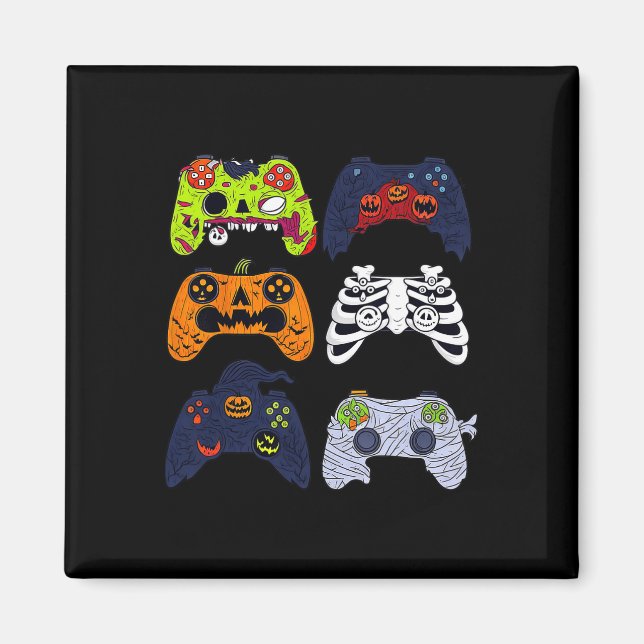 Íman Controladores de Jogos do Skeleton do Halloween Zo (Frente)