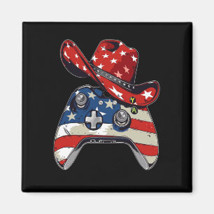 Íman Controle de videogame bandeira americana 4 de julh