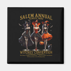 Íman Convenção das Bruxas Meninas do Halloween Salem S