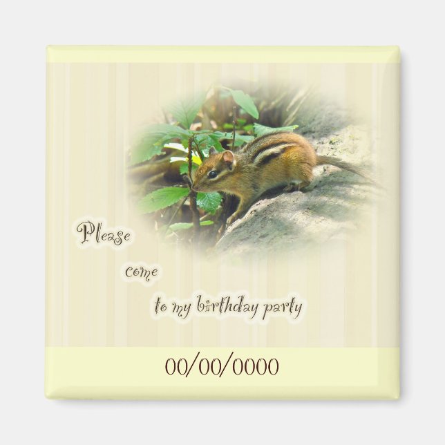 Íman Convite de aniversário - Chipset (Frente)