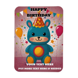 Íman Convite de Aniversário Feliz