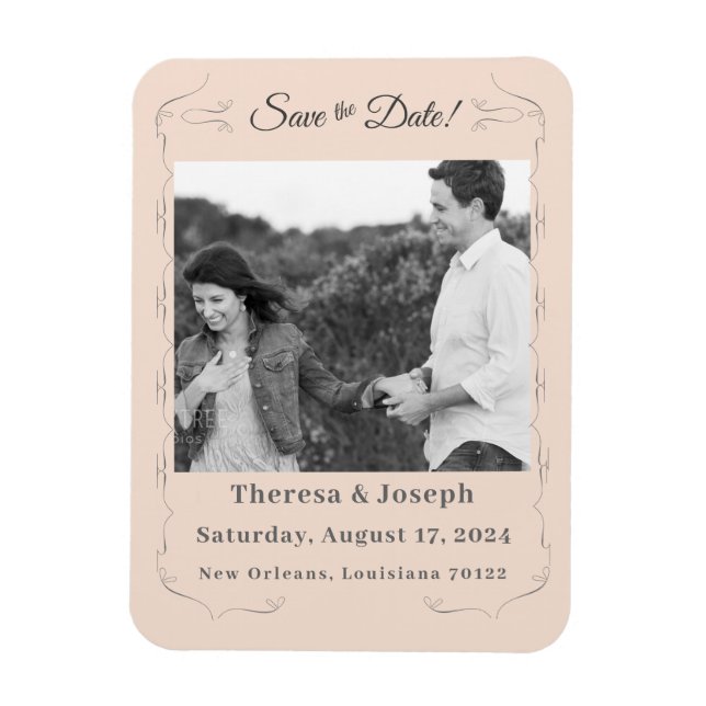 Íman Convite de Casamento Católico (Vertical)