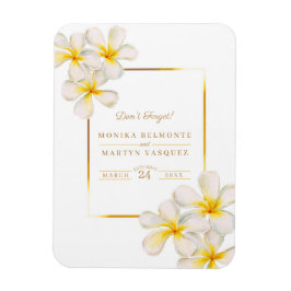 Íman Convite de casamento do lembrete do Frangipani de