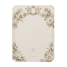Convite de Casamento Elegante em Marfim com Champa