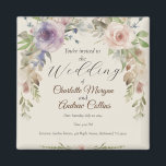 Íman Convite de casamento floral pintado<br><div class="desc">Apresentando flores pintadas e tipografia elegante,  esta design incorpora romance e sofisticação. Perfeito para um casamento inspirado em jardim ou vintage,  personalize-o com seus detalhes para criar uma primeira impressão inesquecível.</div>