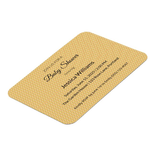 Íman Convite de Chá de Bebê Boho Chic Convite Personali (Left Side)