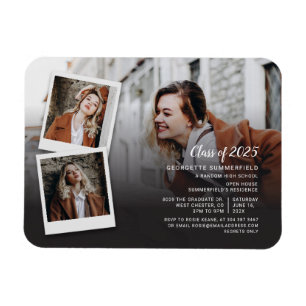 Íman Convite de festas de Colagem de Fotos para Graduaç